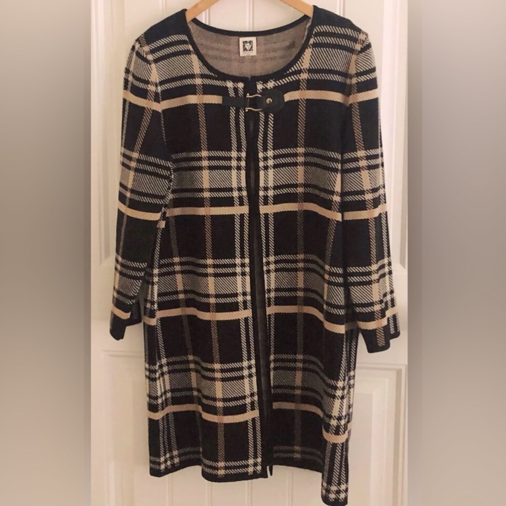 Anne Klein Longline Cardigan Coat Size L